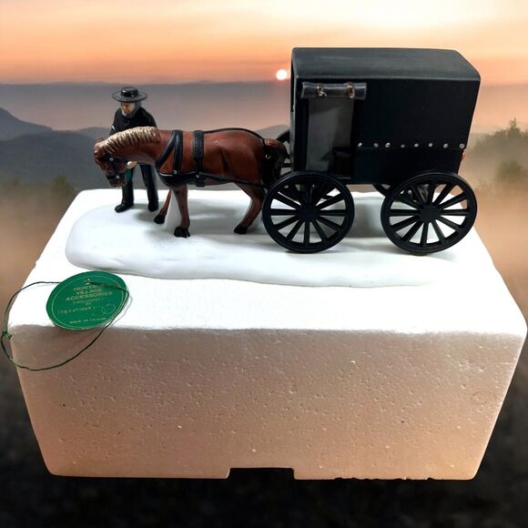 Heritage Village Dept 56 Amish Buggy #5949-8 NEEDS FIXED Carriage Glued See Pics - Picture 3 of 16